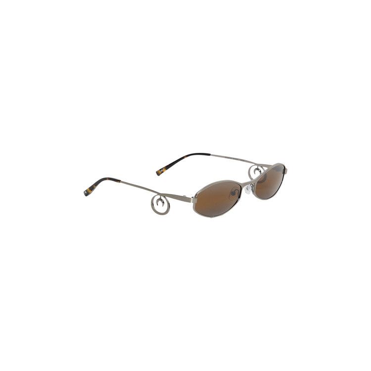 Marine Serre X Vuarnet Swirl Frame Oval Sunglasses 'black'