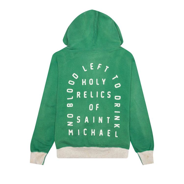 Buy Saint Michael Felt Hoodie 'Green/Grey' - SM S22 0000 041