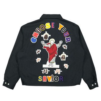 【美品】SAINT MICHAEL DENIM TEARS Swing top Saint Mxxxxxx x Denim Tears Swing Top Jacket Black Men's