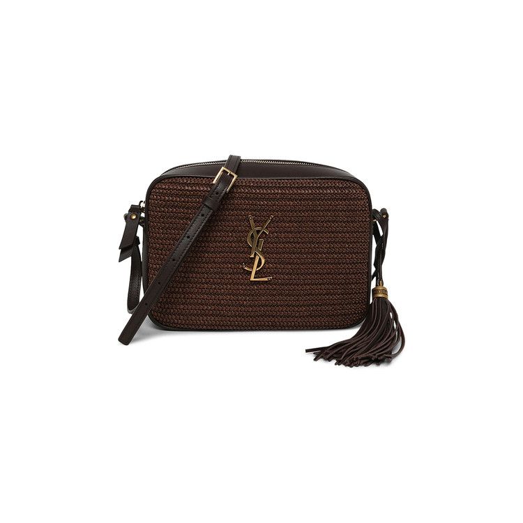 Saint Laurent Raffia Lou Camera Bag 'brown'