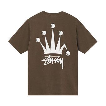 ★人気★【Stussy】★REGAL CROWN TEE PIGMENT DYED★NATURAL★ Stussy Regal Crown Pigment Dyed T-shirt Coral Men's - SS24 - GB