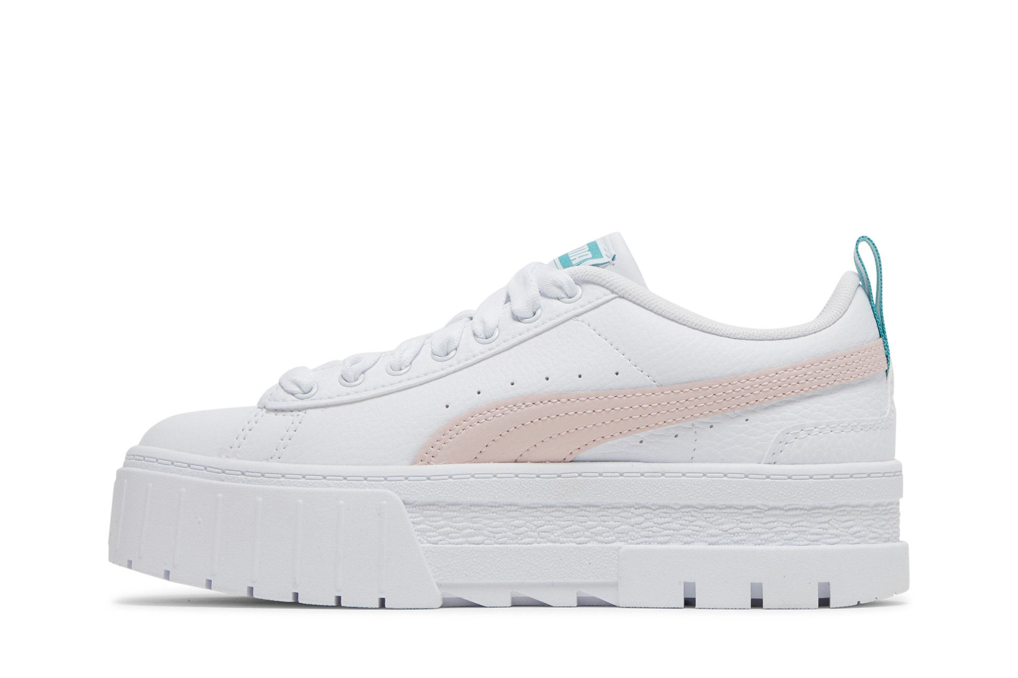 Pre-owned Puma Mayze Leather Jr 'white Chalk Pink'