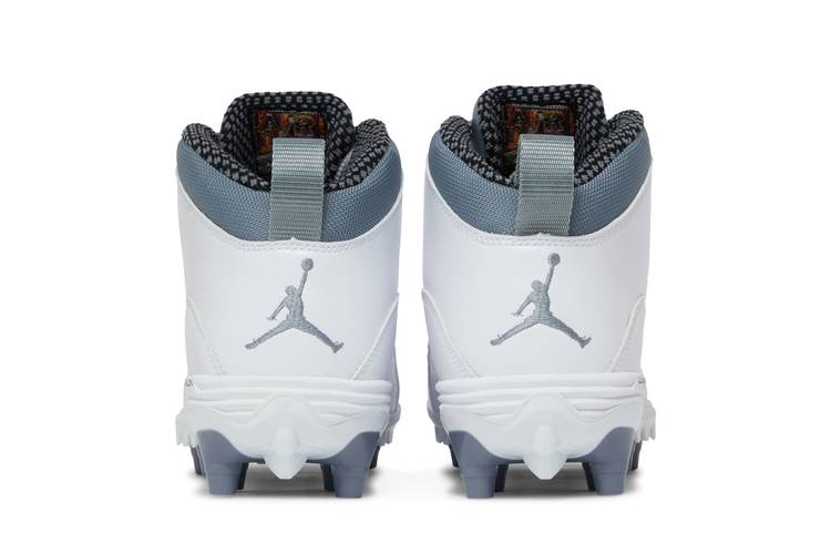 Nike Air Jordan 10 TD Mid Football Cleats Steel Grey CQ 2073-100