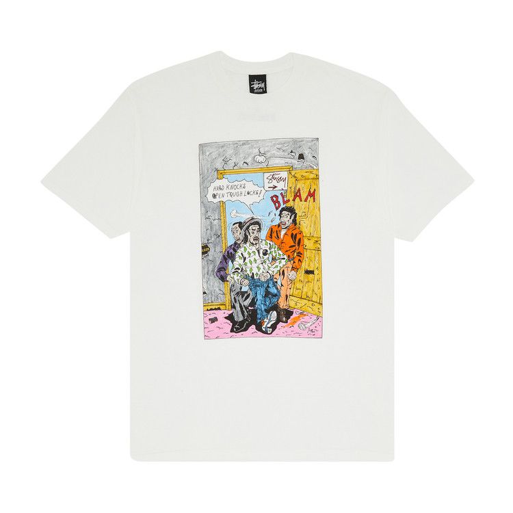 Buy Stussy x Real Deal Hard Knocks Tee 'White' - 0535