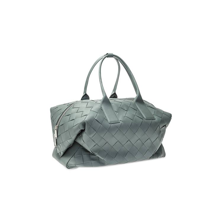 Bottega Veneta Men's Leather Duffle Bag In Grey 609942 VCQH1 1446