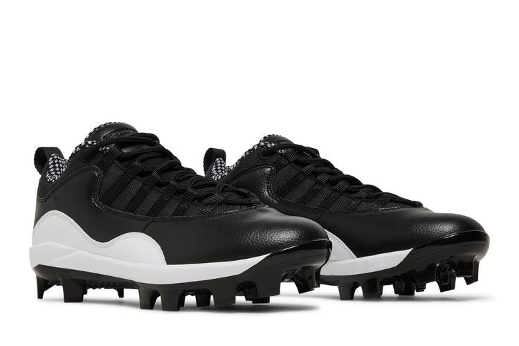 Jordan 10 Retro MCS Cleat Black White Men's - CQ9532-001 - US