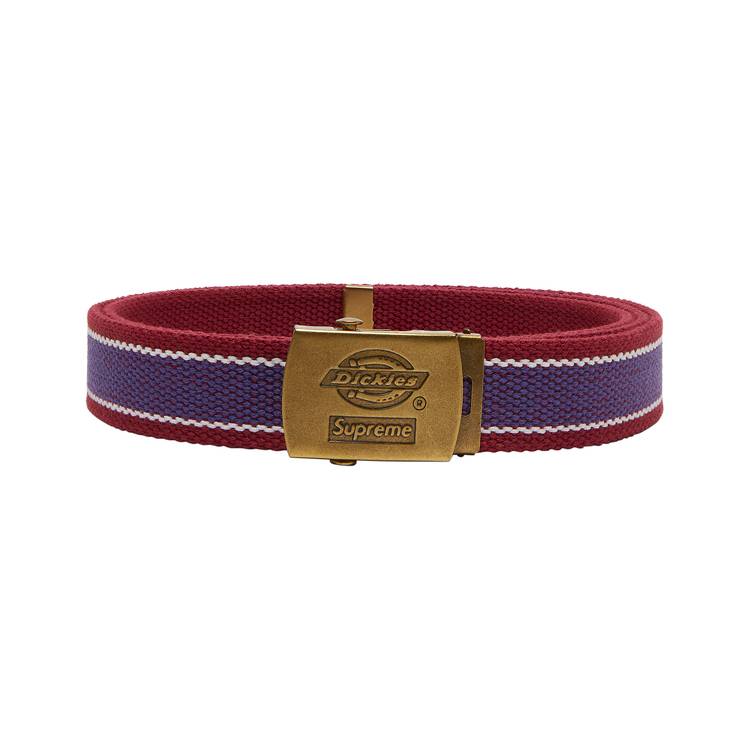 Buy Supreme x Dickies Stripe Webbing Belt 'Maroon' - SS22A5 