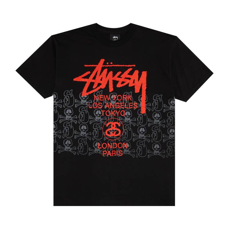 Buy Stussy World Tour Skulls Tee 'Black' - 1903268 BLAC | GOAT