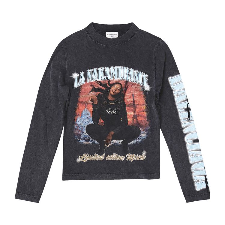 Buy Balenciaga Music Aya Nakamura Merch Long-Sleeve Stretch Top 'Black' -  690188 TMV84 1055 | GOAT