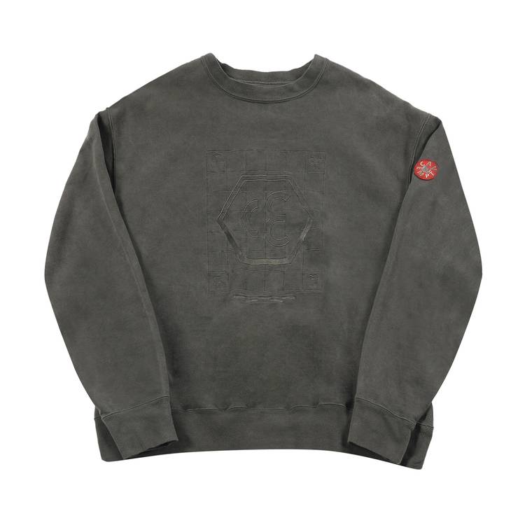 Buy Cav Empt Overdye Grid Ce Light Crewneck 'Charcoal