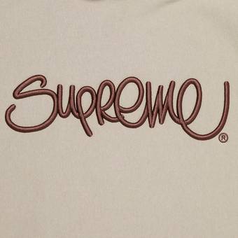 Buy Supreme Raised Handstyle Hooded Sweatshirt 'Dark Taupe