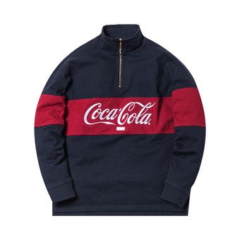 Buy Kith x Coca-Cola Quarter Zip Rugby 'Navy' - KH2232 102 | GOAT