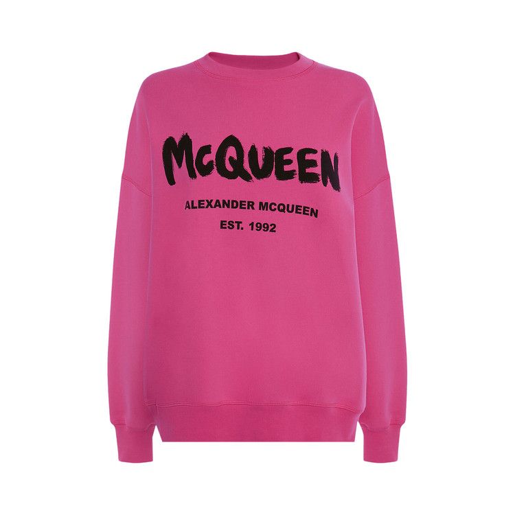 ★alexander mcqueen★ Graffiti Logo Man to Man Pink 688713QT 929324_01.jpg.jpeg