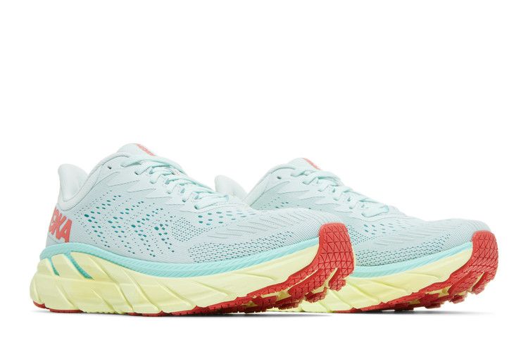 Hoka Wmns Clifton 7 'morning Mist Hot Coral'