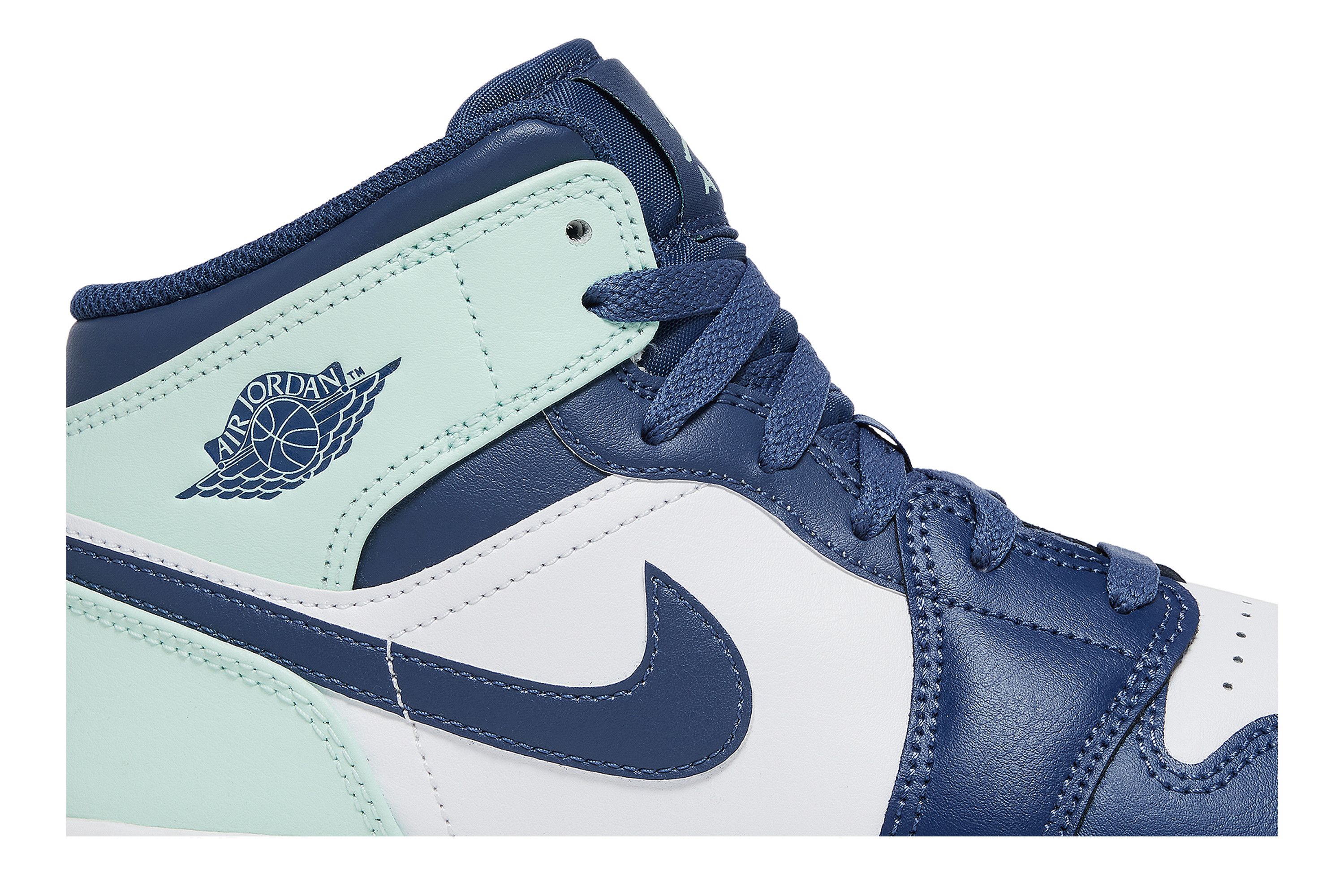 Pre-owned Air Jordan 1 Mid Gs 'blue Mint'