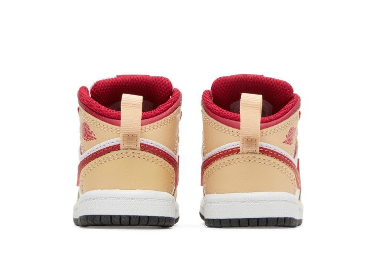 Air Jordan 1 Mid Td Light Curry Cardinal Red