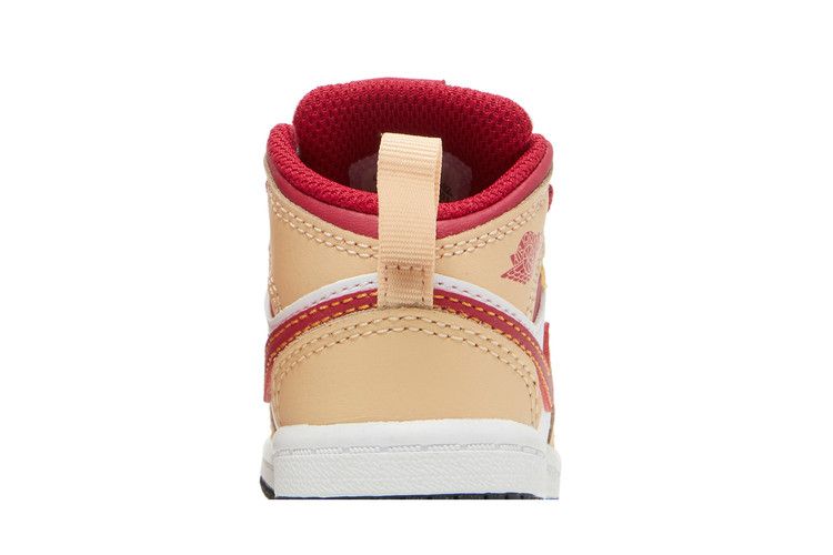 Air Jordan 1 Mid Td Light Curry Cardinal Red