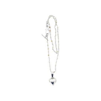 マドンナ Buy Martine Ali Opal Rosary Heart Chain 'Silver' - MA2211919