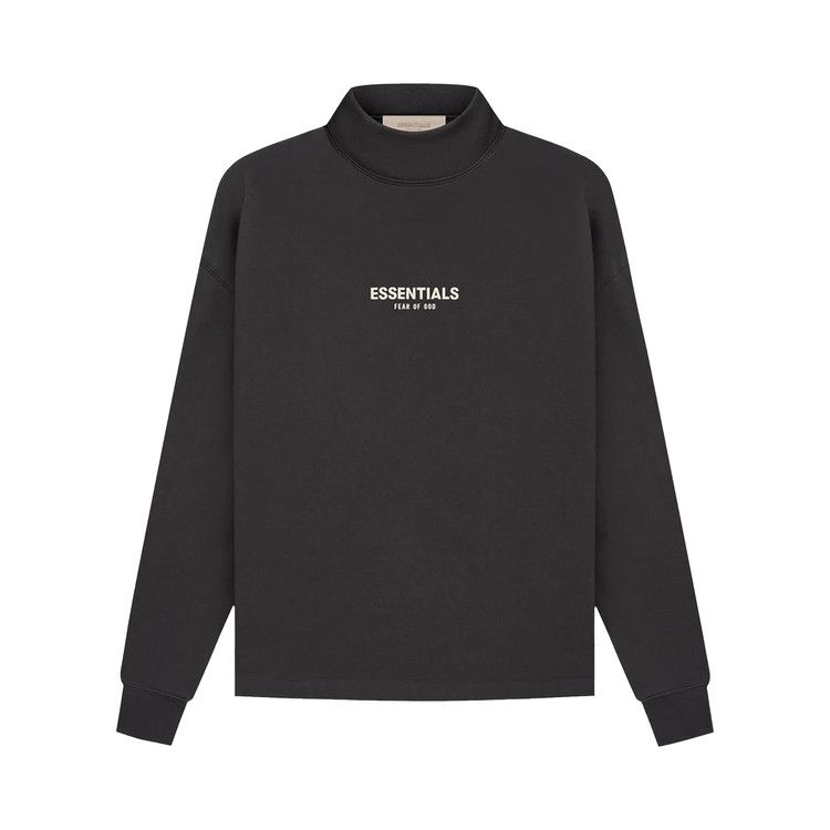 Fear of God ESSENTIALS Logo Mock Neck Sweat in Dark Oatmeal