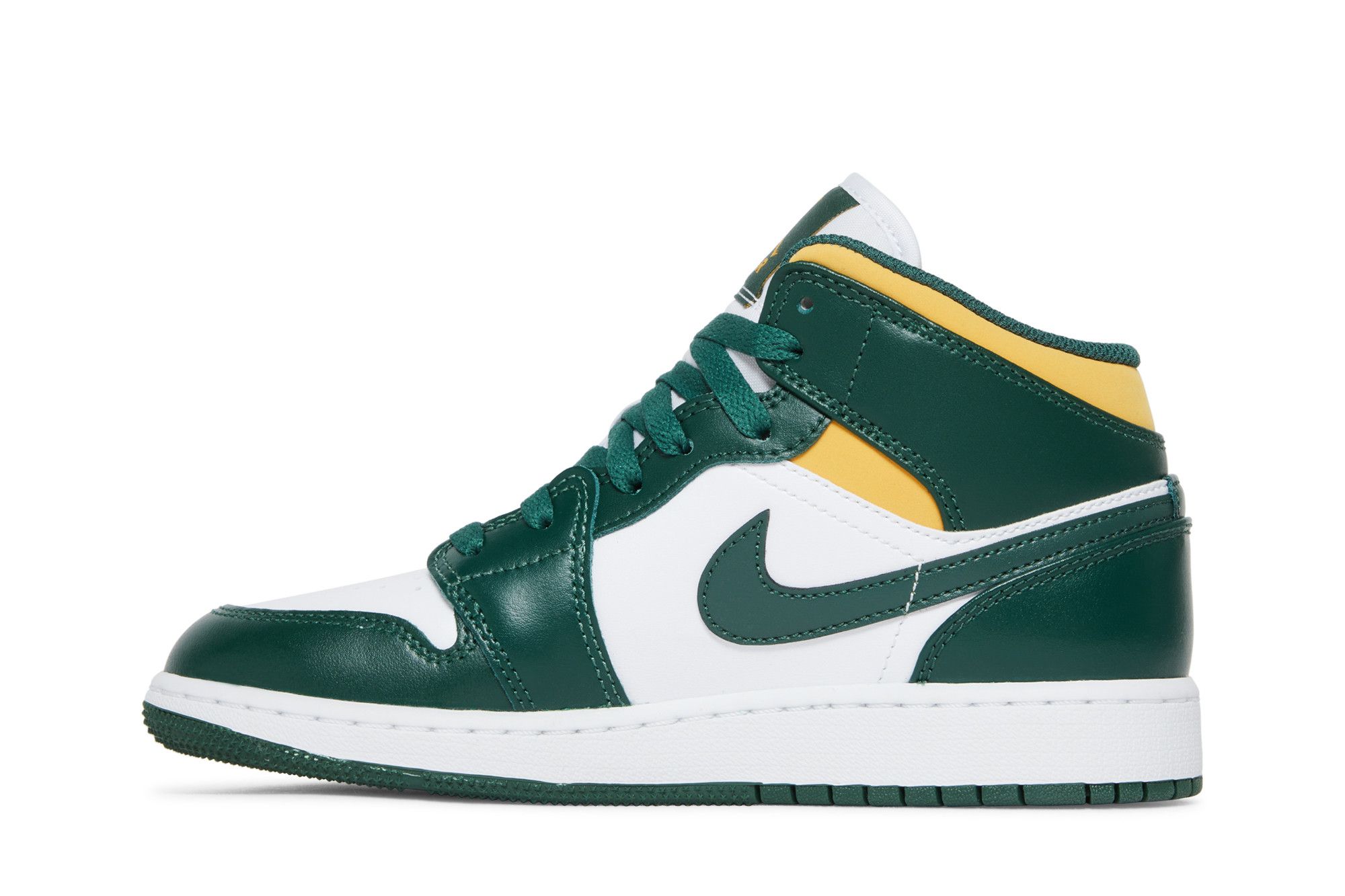 Pre-owned Air Jordan 1 Mid Gs 'sonics' In White