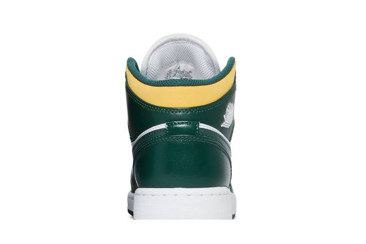 Air Jordan 1 Mid Sonics Green White Yellow 554724-371 & 554725-371