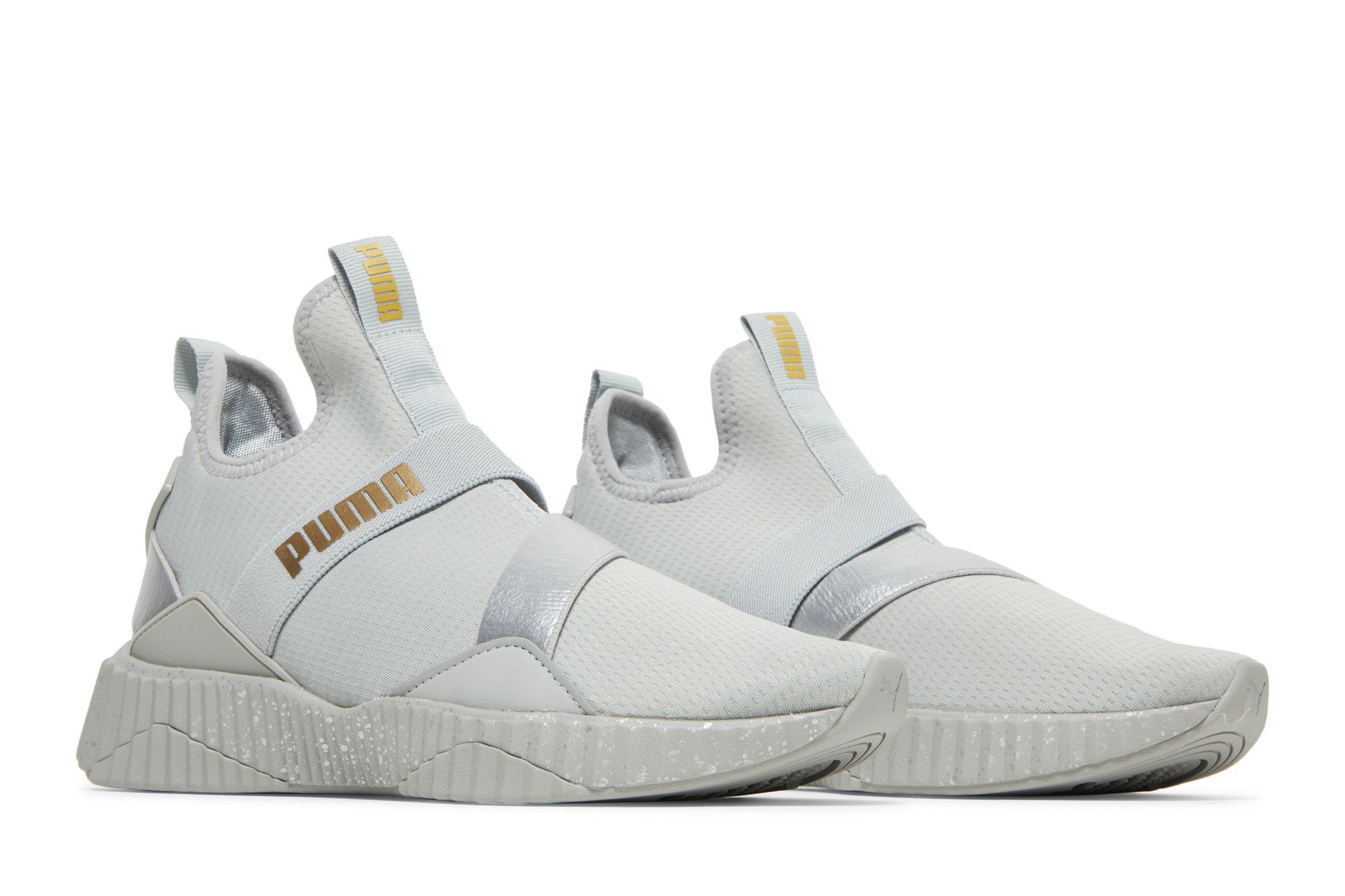 Pre-owned Puma Wmns Defy Mid Metal 'high Rise Silver'