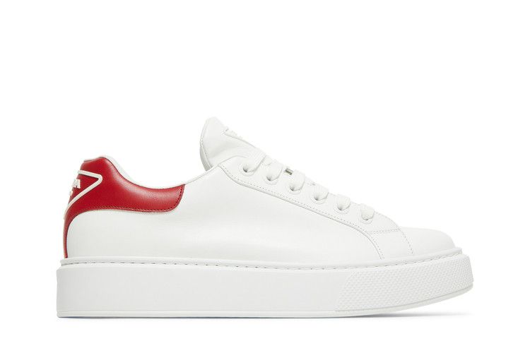 Buy Prada Marco Leather 'White Red' - 4E3583 3G4I F0970 | GOAT
