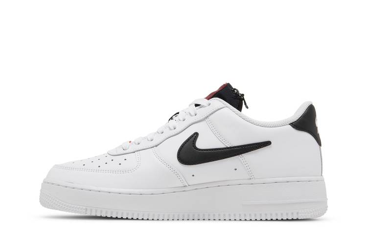 Nike Air Force 1 Low Carabiner Swoosh White Habanero Red - Size 6.5 Men