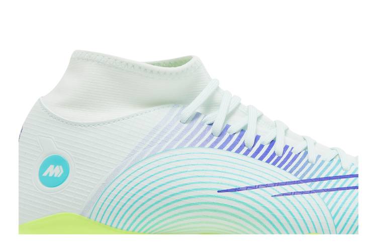 Nike Mercurial Dream Speed Superfly 8 Academy TF Turf Soccer Shoes White/Green/Purple DN3789-375