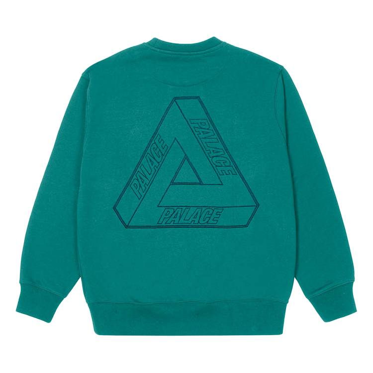 Buy Palace Tri-Stitch Crew 'Teal' - P22CS108 | GOAT