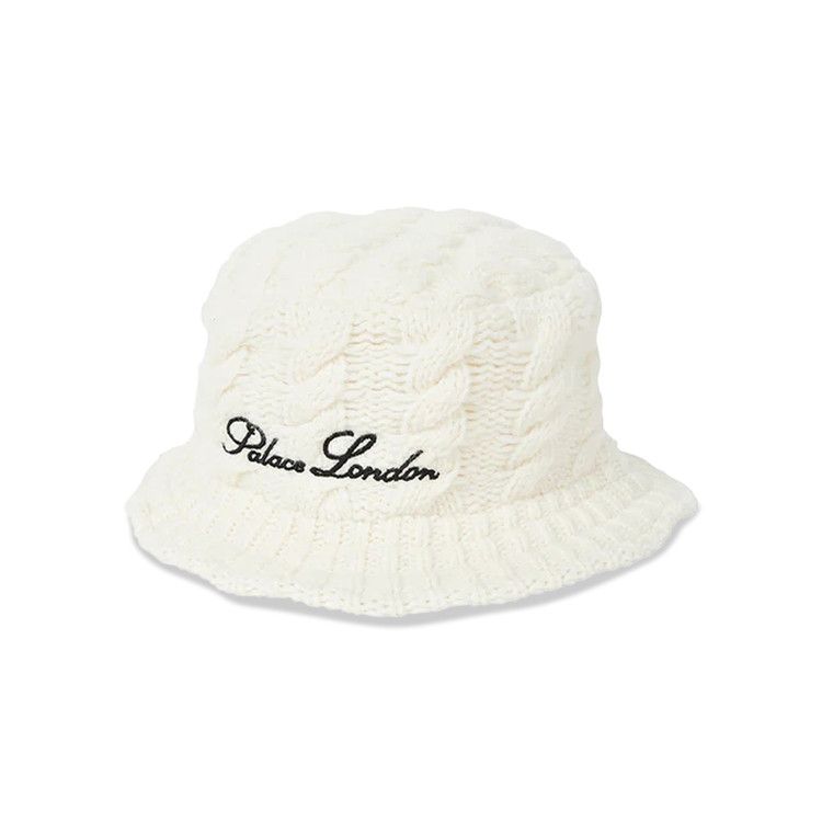 Buy Palace Cable Knit Bucket Hat 'White' - P22H250 | GOAT
