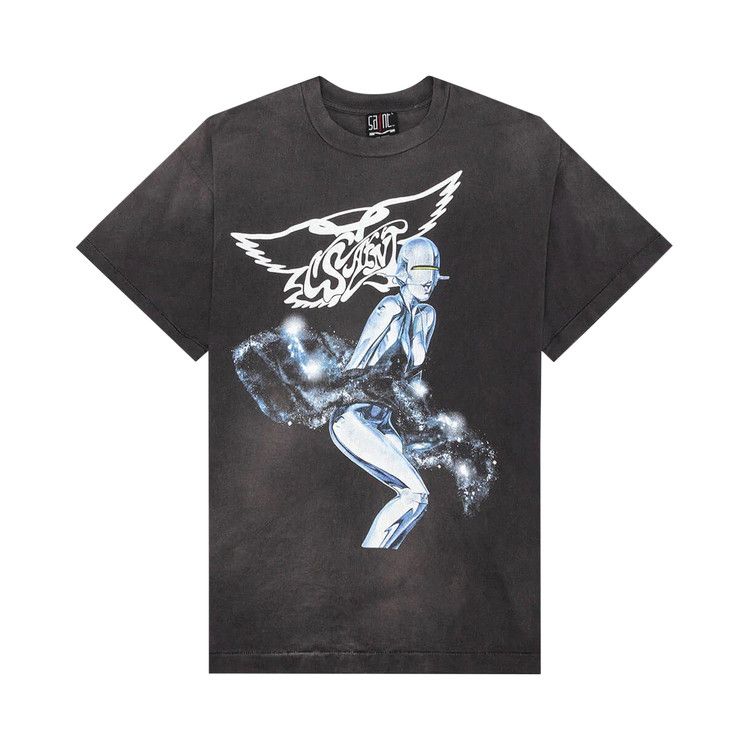 Buy SAINT Mxxxxxx x Sorayama T-Shirt 'Black' - SM S22 0000 073 | GOAT