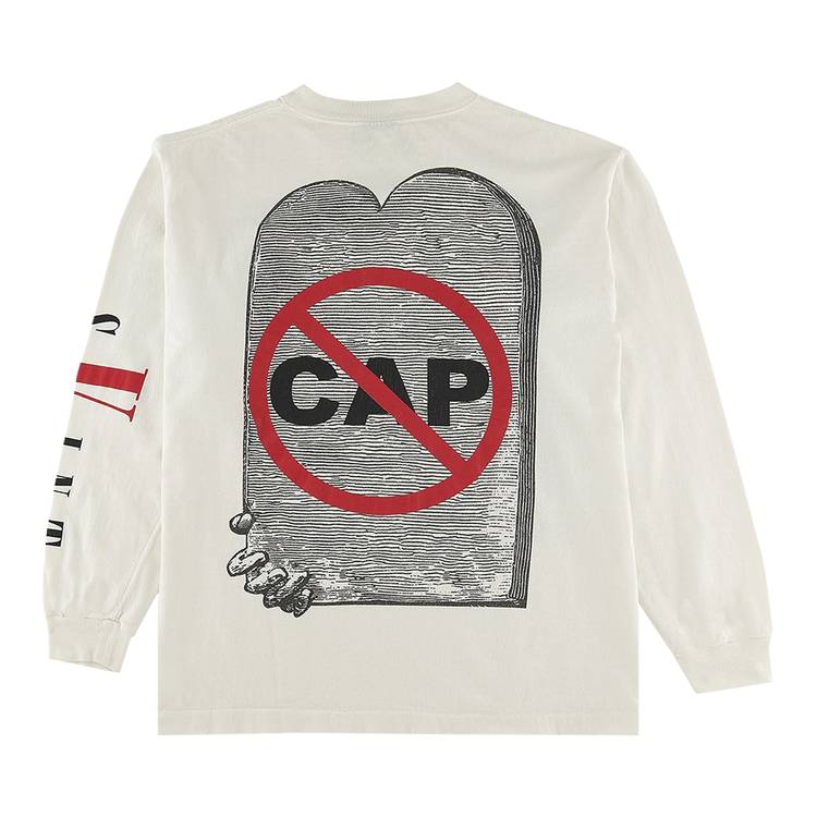 Saint Michael x Vlone Ban Cap Long-Sleeve T-Shirt 'White' | GOAT