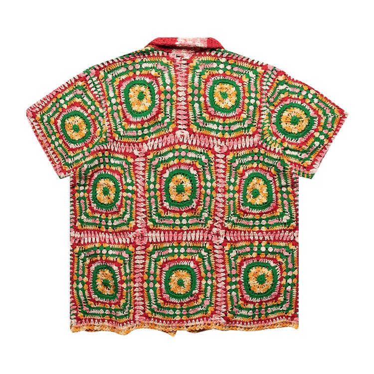 Buy Bode Manchester Crochet Short-Sleeve Shirt 'Multi-Color Buy Bode Manchester Crochet Short-Sleeve Shirt 'Multi-Color