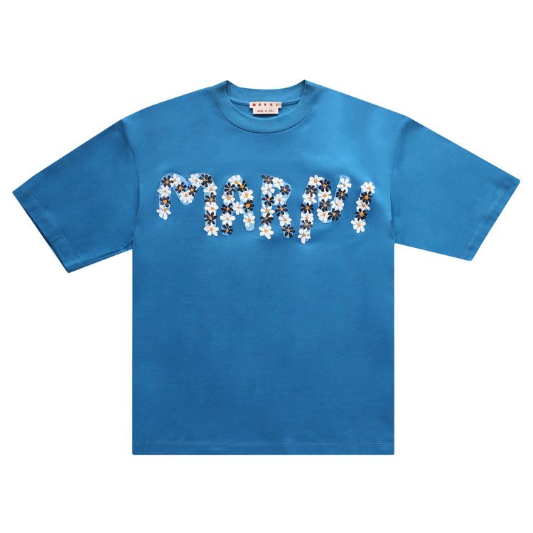 MARNI◆22SS/DAISY LOGO PRINT T-SHIRT/36/コットン/ORN/THJET49EPM// White Cotton Daisy Garden T-shirt by Marni on Sale