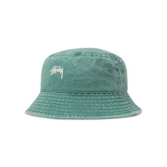 Buy Stussy Washed Stock Bucket Hat 'Green' - 1321086 GREE | GOAT