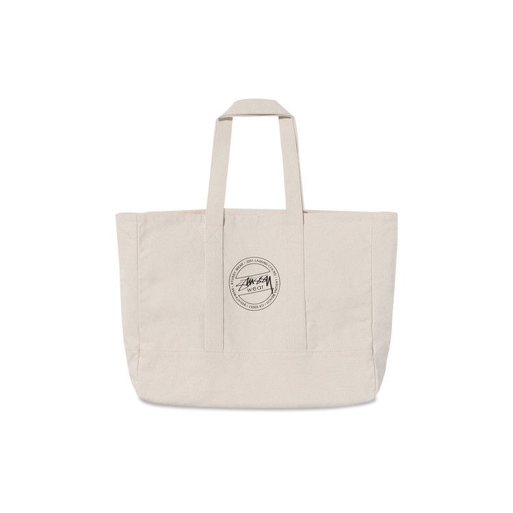 Medium Interlocking G tote bag in white cotton canvas