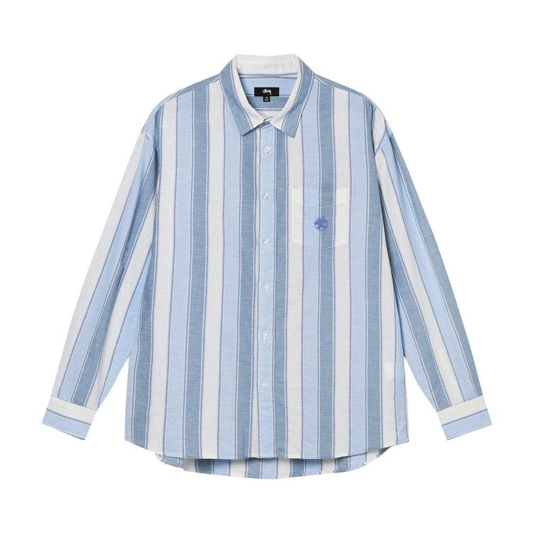 Stussy Wide Striped Shirt 'blue Stripe'