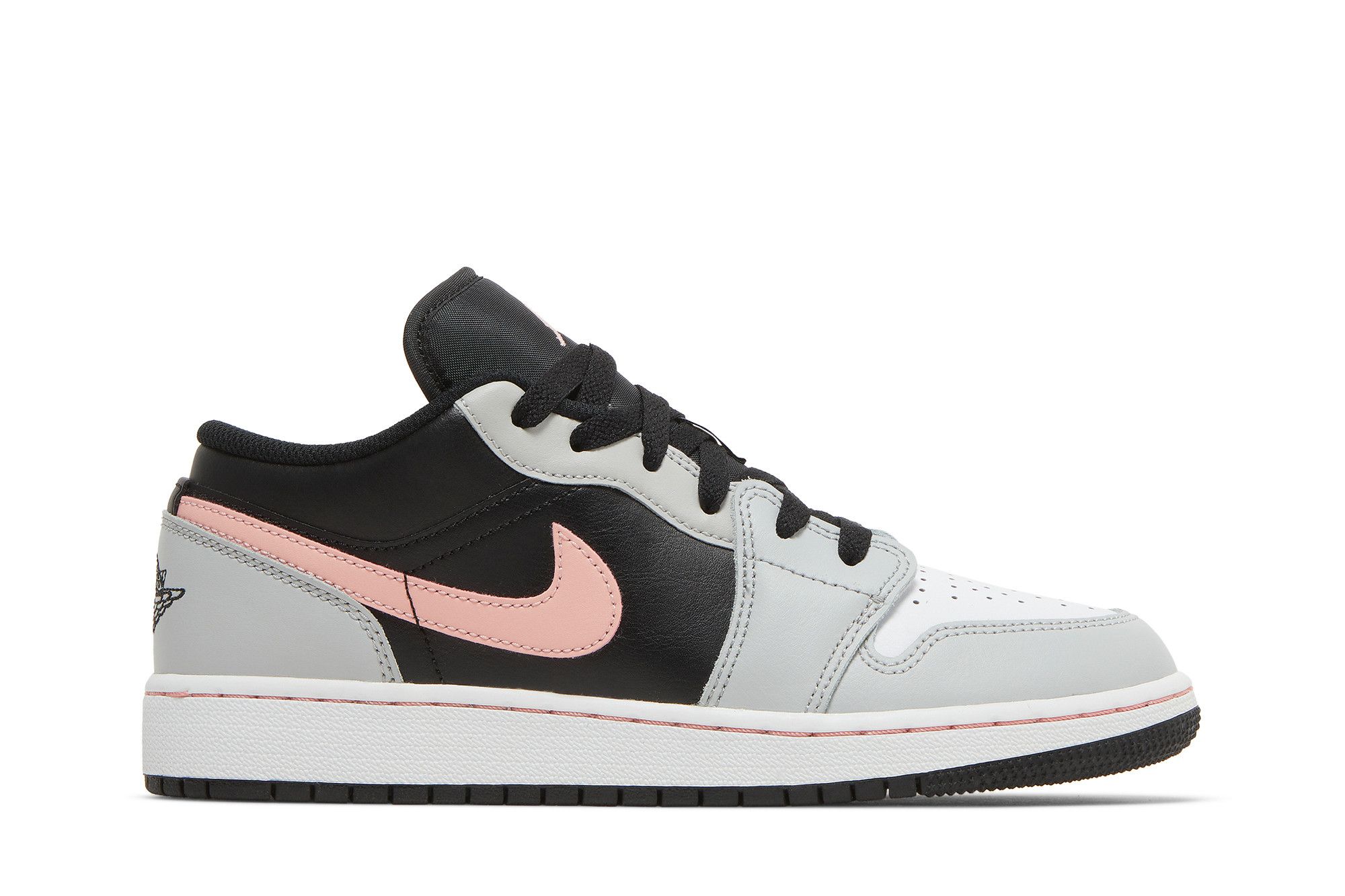 Pre-owned Air Jordan 1 Low Gs 'grey Fog Bleached Coral' In Black