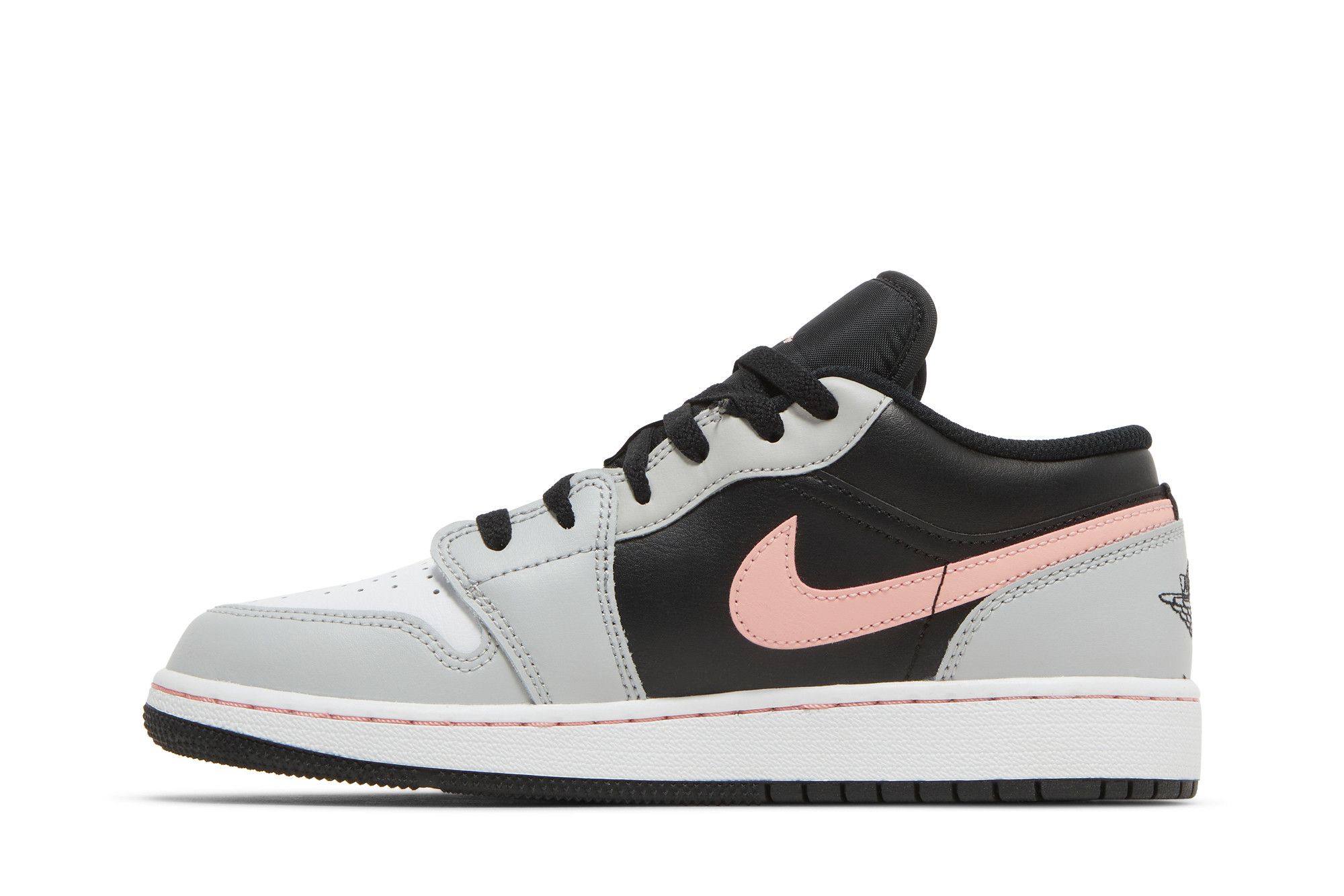 Pre-owned Air Jordan 1 Low Gs 'grey Fog Bleached Coral' In Black