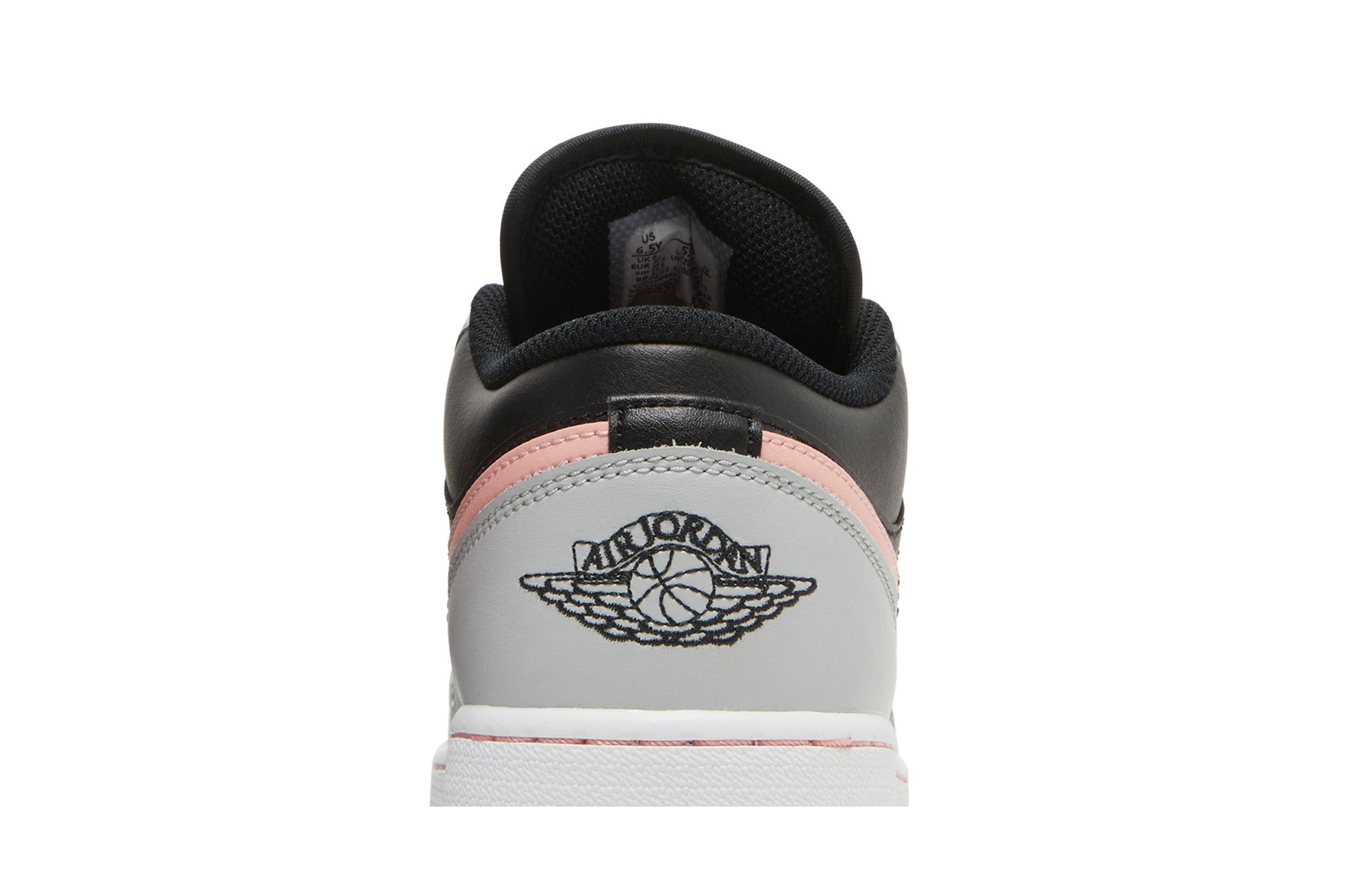 Pre-owned Air Jordan 1 Low Gs 'grey Fog Bleached Coral' In Black