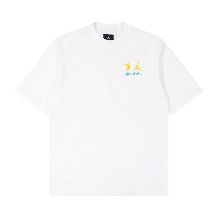 Air Jordan X Union Shorts-Sleeve T-Shirt White