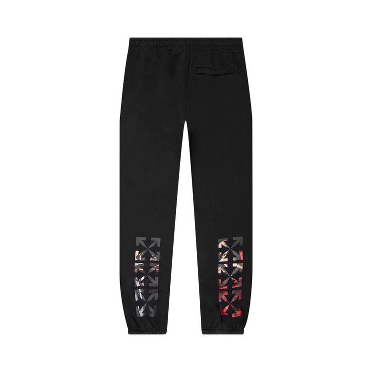 Buy Off-White Caravag Paint Shorten Sweatpant 'Black/White