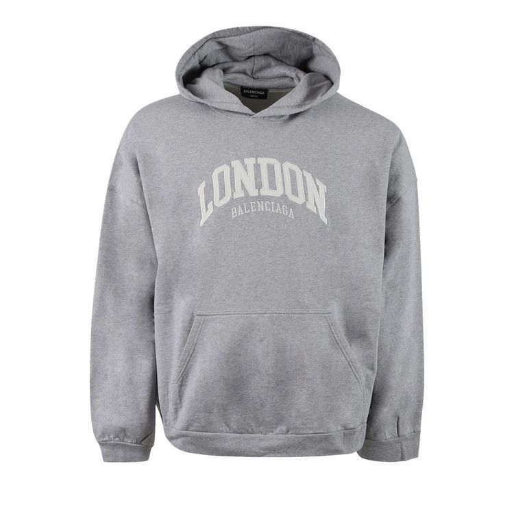 Balenciaga Cities London Hoodie Wide Fit Grey