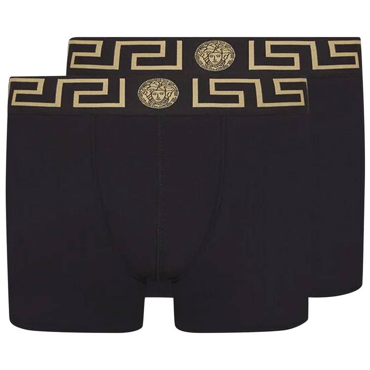 Buy Versace Greca Border Boxers 'Black' - AU10192 A232741 A80G