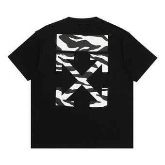 Buy Off-White Zebra Arrow Tee 'Black' - OWAA089S22JER0101001