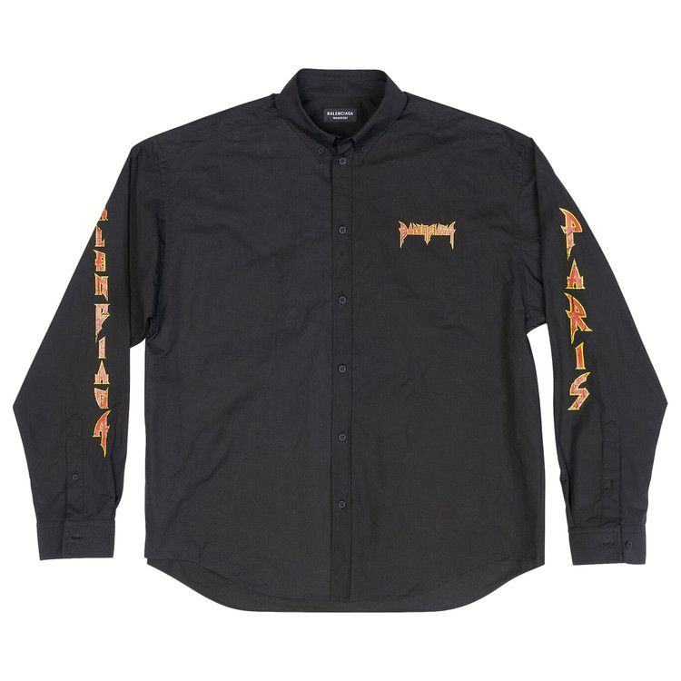 Balenciaga Metal Logo Shirt Black