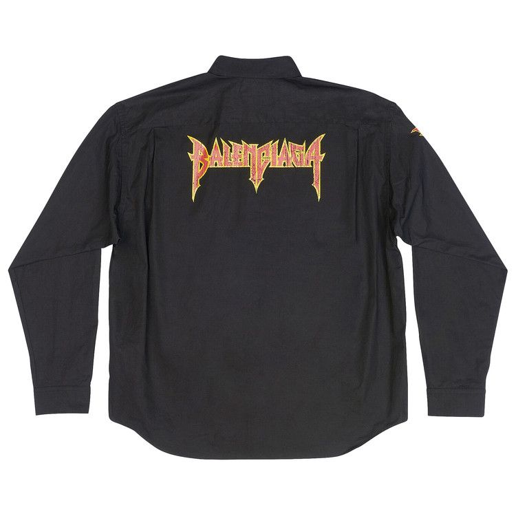 Balenciaga Metal Logo Shirt Black