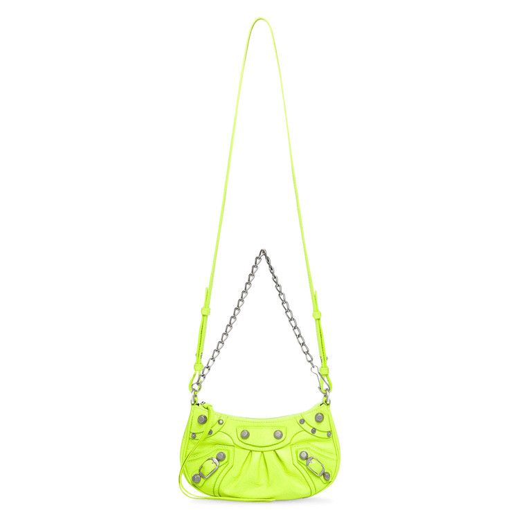Balenciaga Mini Le Cagole Chain Bag Fluorescent Yellow