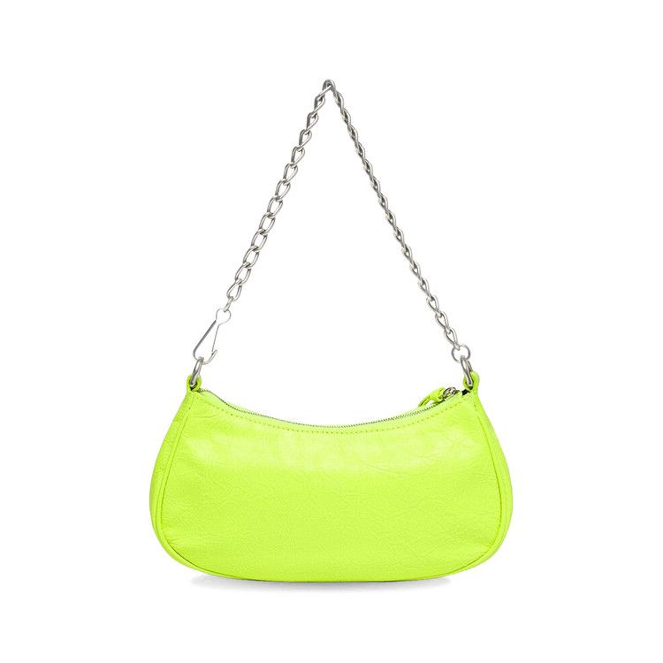 Balenciaga Mini Le Cagole Chain Bag Fluorescent Yellow